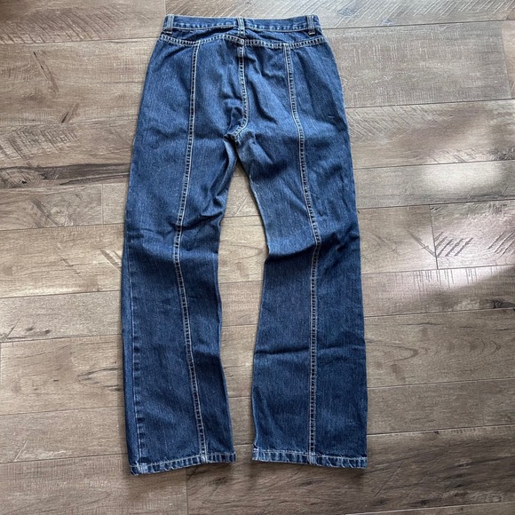 Vintage Y2K Old Navy Mid Rise Womens Bootcut Dark Wash Denim Jeans Size 28 - Picture 4 of 9